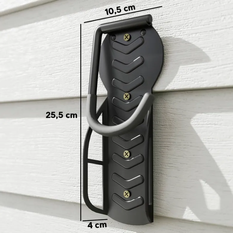 SPORTNOW Fahrrad-Wandhalterung schwarz schwarz B/H/L: ca. 10,5x4x25,5 cm