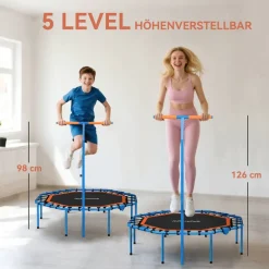 SPORTNOW Fitness Trampolin blau B/H/L: ca. 120x126x128 cm