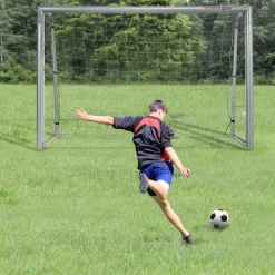 SPORTNOW Fußballtor grau Polyethylen B/H/L: ca. 85x160x240 cm
