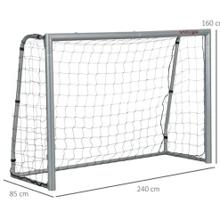 SPORTNOW Fußballtor grau Polyethylen B/H/L: ca. 85x160x240 cm