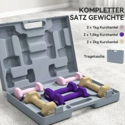 SPORTNOW Hantelset kaffee Kunstleder B/H/L: ca. 30x8x41 cm