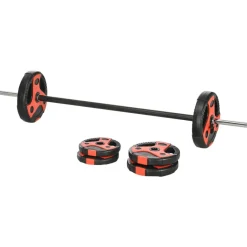 SPORTNOW Hantel-Set rot Kunststoff B/H/L: ca. 17x140x17 cm