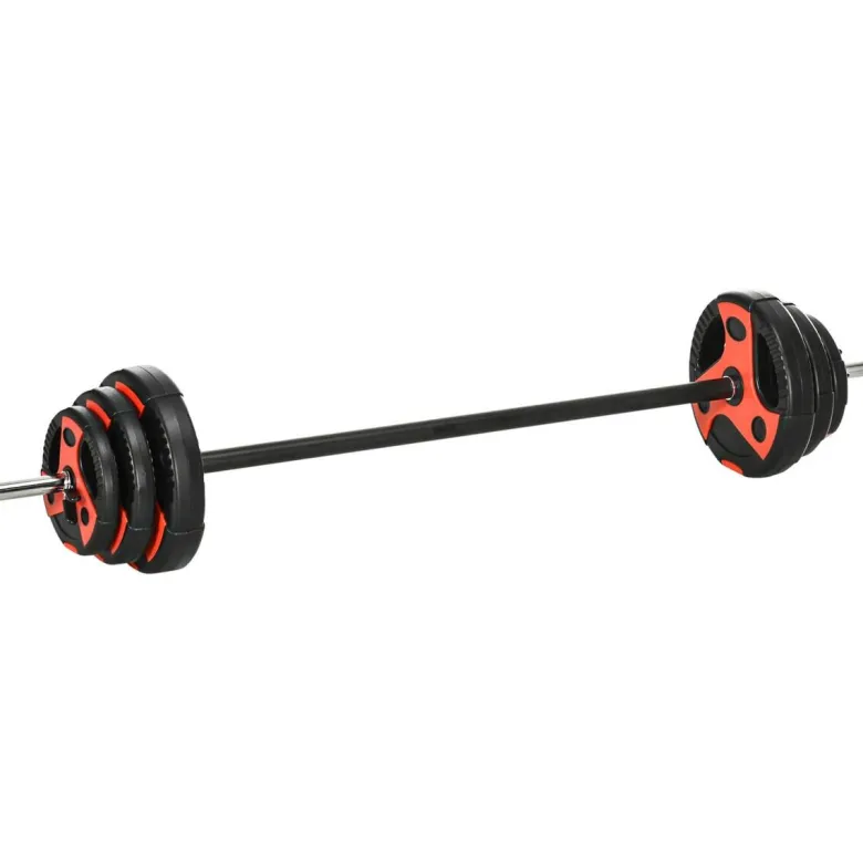 SPORTNOW Hantel-Set rot Kunststoff B/H/L: ca. 17x140x17 cm
