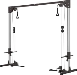 SPORTNOW Kabelzugstation schwarz Stahl B/H/L: ca. 85x207x245 cm