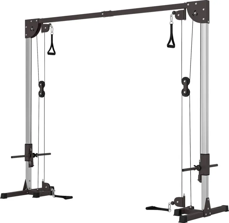 SPORTNOW Kabelzugstation schwarz Stahl B/H/L: ca. 85x207x245 cm