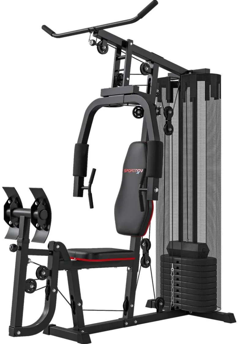 SPORTNOW Kraftstation schwarz Kunstleder B/H/L: ca. 108x200x160 cm