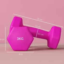 SPORTNOW Kurzhantel rosa Metall B/H/L: ca. 8x8x18 cm