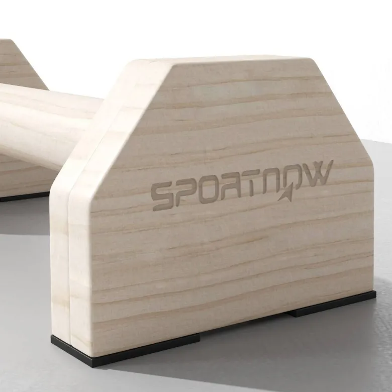 SPORTNOW Liegestützgriffe natur Buche B/H/L: ca. 13x10x30 cm