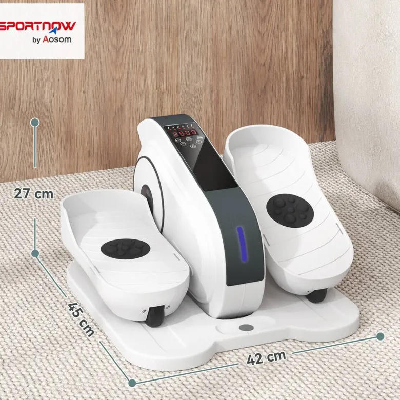 SPORTNOW Mini-Ellipsentrainer weiß Kunststoff B/H/L: ca. 42x27x45 cm