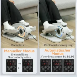 SPORTNOW Mini-Ellipsentrainer weiß Kunststoff B/H/L: ca. 42x27x45 cm