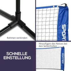 SPORTNOW Outdoor-Aktivitäten blau Edelstahl B/H/L: ca. 103x310x155 cm