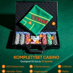 SPORTNOW Pokerset B/H/L: ca. 28x8x39,5 cm