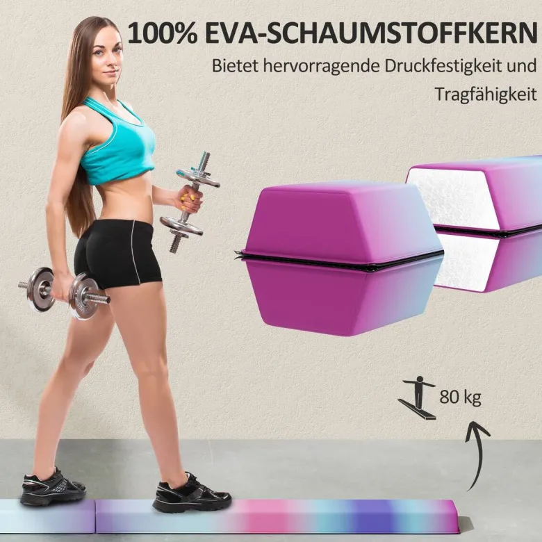 SPORTNOW Schwebebalken mehrfarbig Polyester B/H/L: ca. 15x6,5x236 cm