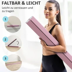 SPORTNOW Schwebebalken rosa Kunststoff B/H/L: ca. 15x6,5x236 cm