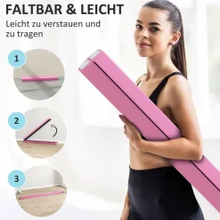 SPORTNOW Schwebebalken rot Kunststoff B/H/L: ca. 15x6,5x236 cm