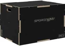 SPORTNOW Sprungbox schwarz Buche B/H/L: ca. 61x51x76 cm