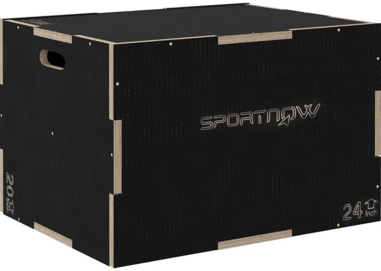SPORTNOW Sprungbox schwarz Buche B/H/L: ca. 61x51x76 cm