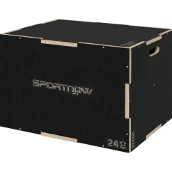 SPORTNOW Sprungbox schwarz Buche B/H/L: ca. 61x51x76 cm