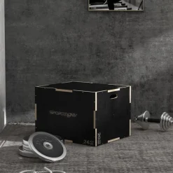 SPORTNOW Sprungbox schwarz Buche B/H/L: ca. 61x51x76 cm