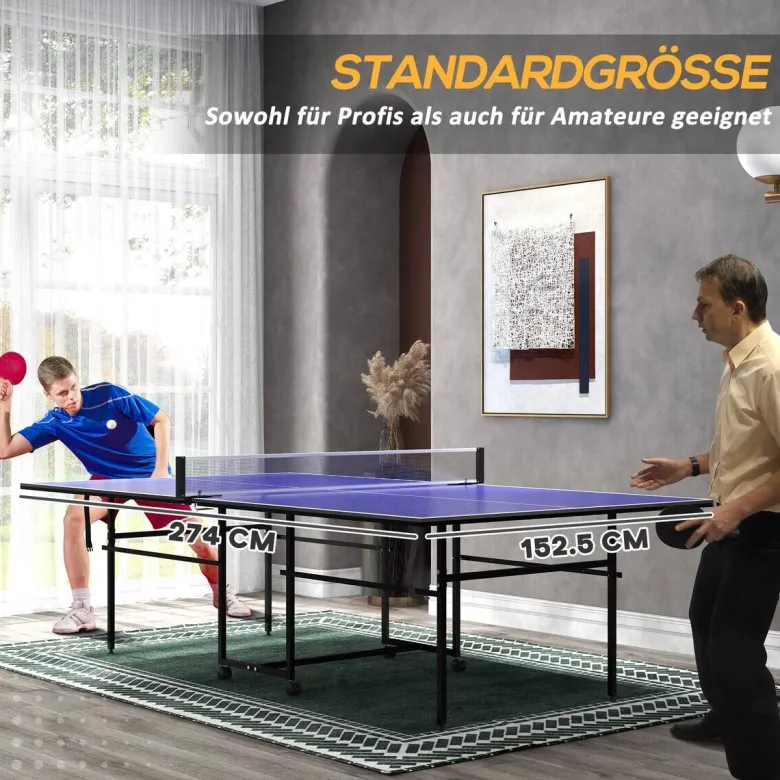 SPORTNOW Tischtennisplatte blau B/H/L: ca. 152,5x274x75,5 cm