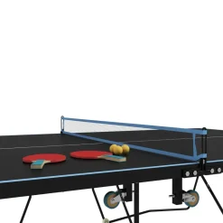SPORTNOW Tischtennisplatte schwarz Stahl B/H/L: ca. 152,5x76x274 cm
