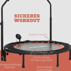 SPORTNOW Trampolin rot Nylon B/H/L: ca. 102x123x102 cm