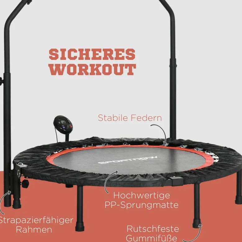 SPORTNOW Trampolin rot Nylon B/H/L: ca. 102x123x102 cm