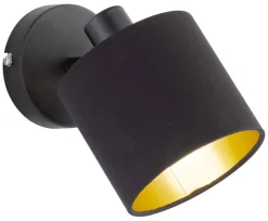 Spot schwarz Metall B/H/L: ca. 12x19x18 cm E14 1 Brennstellen