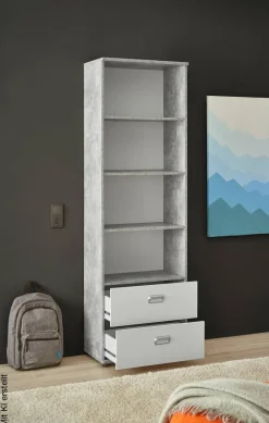 Standregal Matino Beton B/H/T: ca. 60x191x33 cm