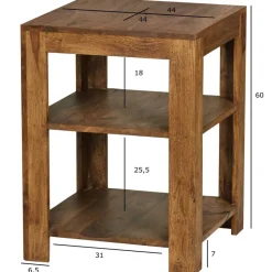 Standregal natur B/H/T: ca. 44x60x44 cm