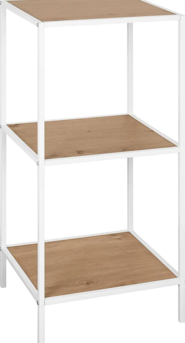 Standregal Tom weiß Eiche Nachbildung B/H/T: ca. 37x82,5x33 cm