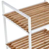 Standregal weiß Bambus B/H/T: ca. 39x95x33 cm