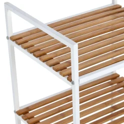 Standregal weiß Bambus B/H/T: ca. 39x95x33 cm