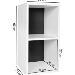 Standregal weiß B/H/T: ca. 30x60x30 cm