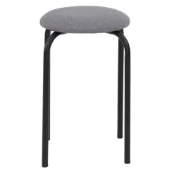 Stapelhocker Fred grau Stoff B/H/T: ca. 30x46x30 cm