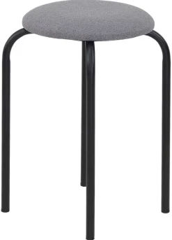 Stapelhocker Fred grau Stoff B/H/T: ca. 30x46x30 cm