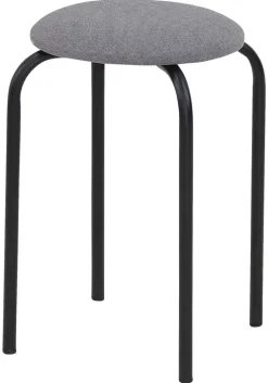 Stapelhocker Fred grau Stoff B/H/T: ca. 30x46x30 cm