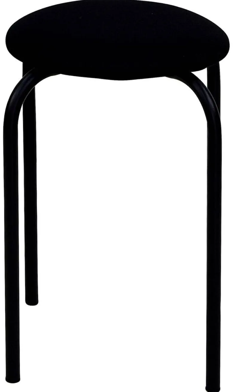 Stapelhocker Fred schwarz Stoff B/H/T: ca. 30x46x30 cm