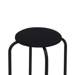 Stapelhocker Fred schwarz Stoff B/H/T: ca. 30x46x30 cm