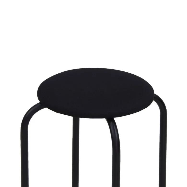 Stapelhocker Fred schwarz Stoff B/H/T: ca. 30x46x30 cm