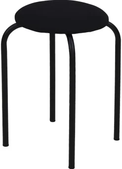 Stapelhocker Fred schwarz Stoff B/H/T: ca. 30x46x30 cm