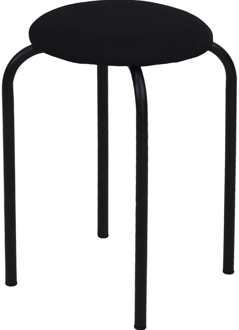 Stapelhocker Fred schwarz Stoff B/H/T: ca. 30x46x30 cm