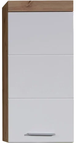 Stauraumelement Amanda weiß Hochglanz Asteiche Nachbildung B/H/T: ca. 37x77x23 cm