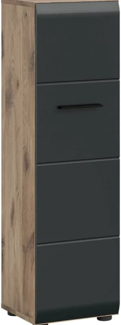 Stauraumelement Ice Nox Oak Nachbildung schwarz matt B/H/T: ca. 30x106x30 cm