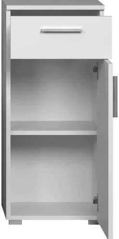 Stauraumelement Wons weiß Hochglanz weiß matt B/H/T: ca. 37x83x31 cm