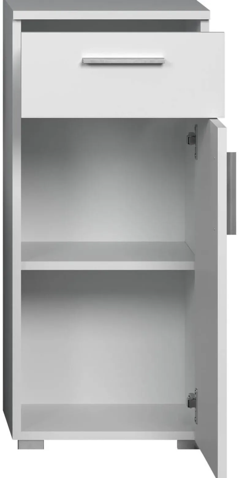Stauraumelement Wons weiß Hochglanz weiß matt B/H/T: ca. 37x83x31 cm
