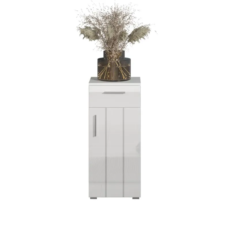 Stauraumelement Wons weiß Hochglanz weiß matt B/H/T: ca. 37x83x31 cm