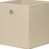 Stoffbox beige B/H/T: ca. 32x32x32 cm