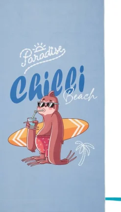 Strandtuch hellblau Polyester B/L: ca. 80x160 cm