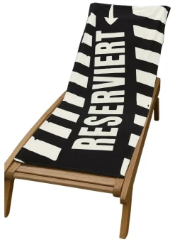 Strandtuch schwarz Polyester B/L: ca. 75x190 cm